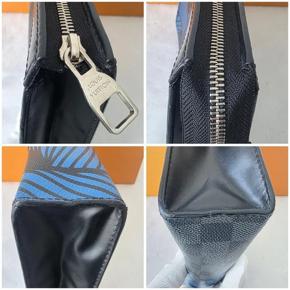 Auth Louis Vuitton Damier Graphite Voyage Rope Pochette Bag - Picture 10 of 10